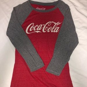 Coca-Cola 3/4 sleeve baseball tee